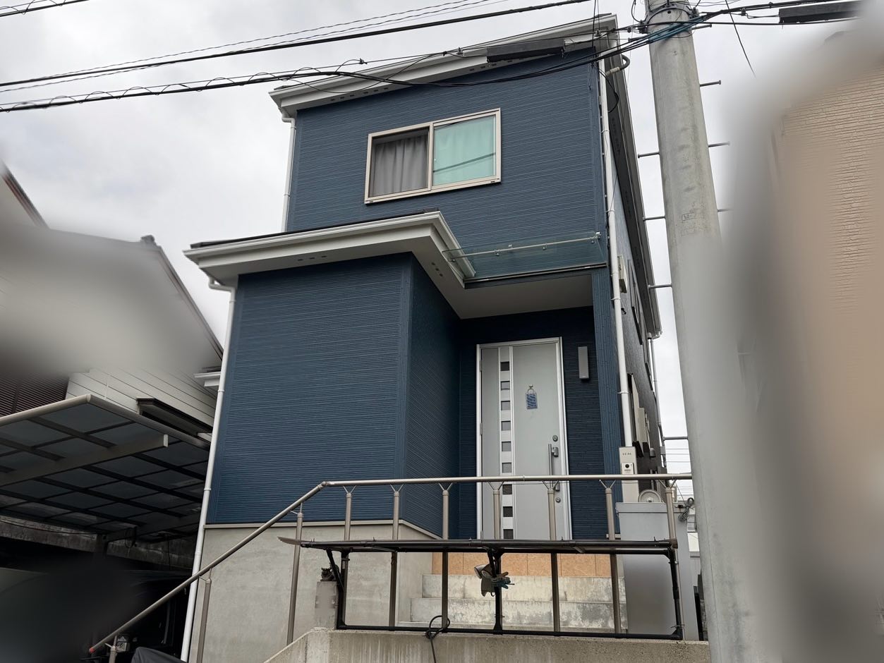 藤沢市で外壁塗装が完工した画像