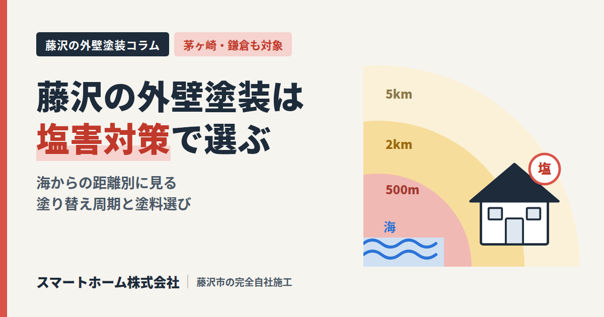 藤沢の外壁塗装は塩害対策で選ぶ